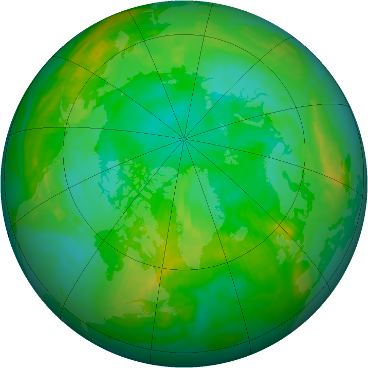 Arctic ozone map for 26 July 1983